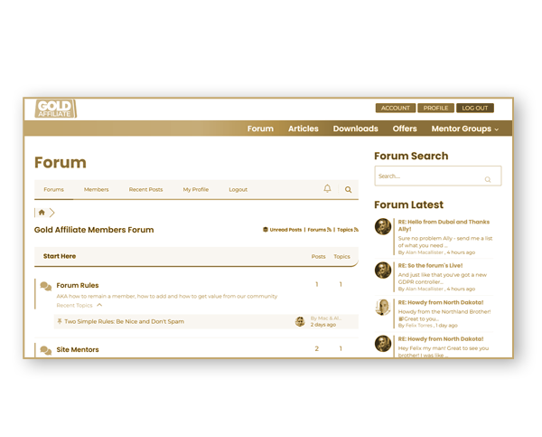 gold affiliate forum